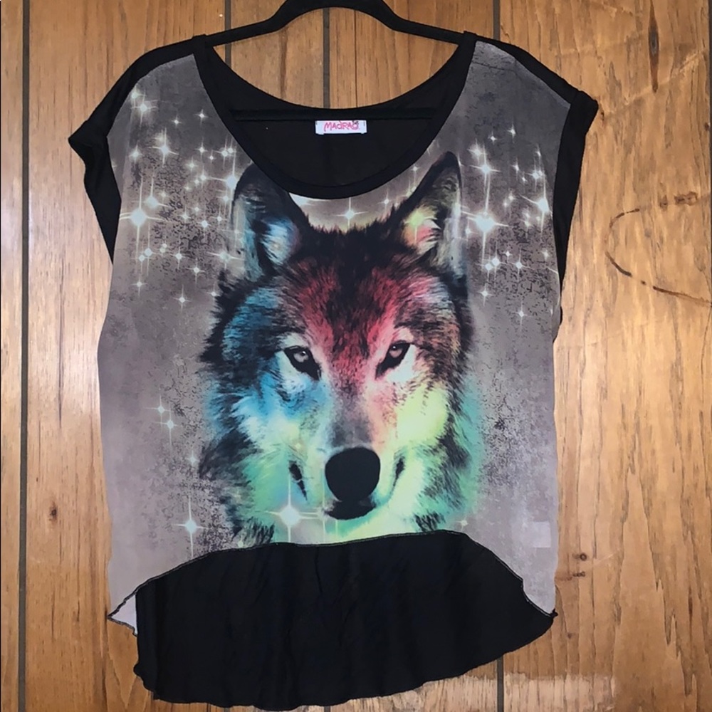 Hi-Low wolf Blouse